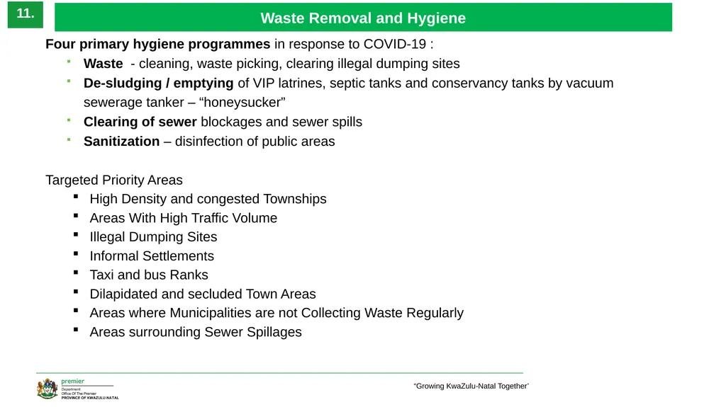 EXECUTIVE SUMMARY 1 ‘Growing KwaZulu-Natal - slide 11 of 37