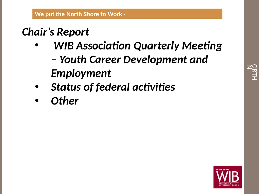 North Shore Workforce Investment Board Annual - slide 2 of 31