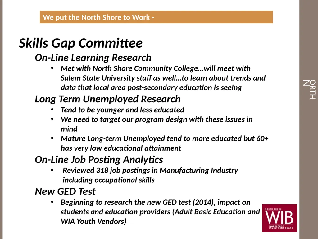 North Shore Workforce Investment Board Annual - slide 28 of 31