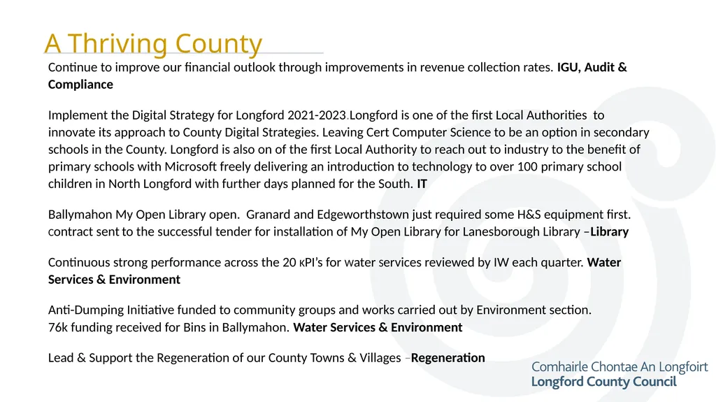 Progress Report Paddy Mahon – December 2022 A - slide 5 of 12