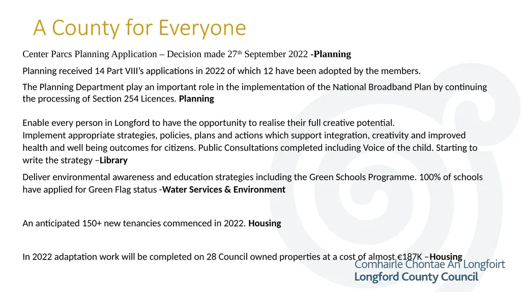 Progress Report Paddy Mahon – December 2022 A - slide 11 of 12