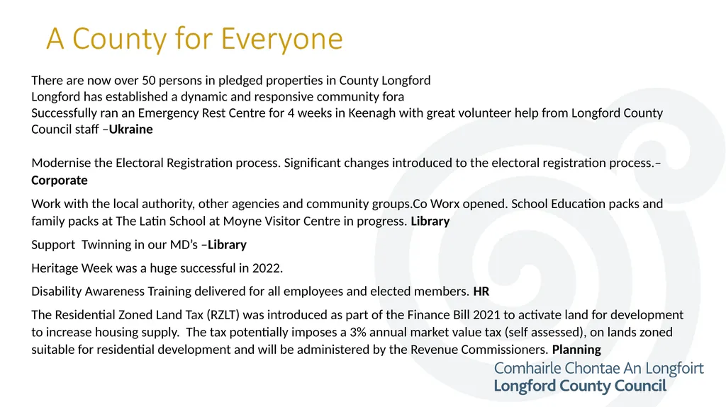 Progress Report Paddy Mahon – December 2022 A - slide 10 of 12