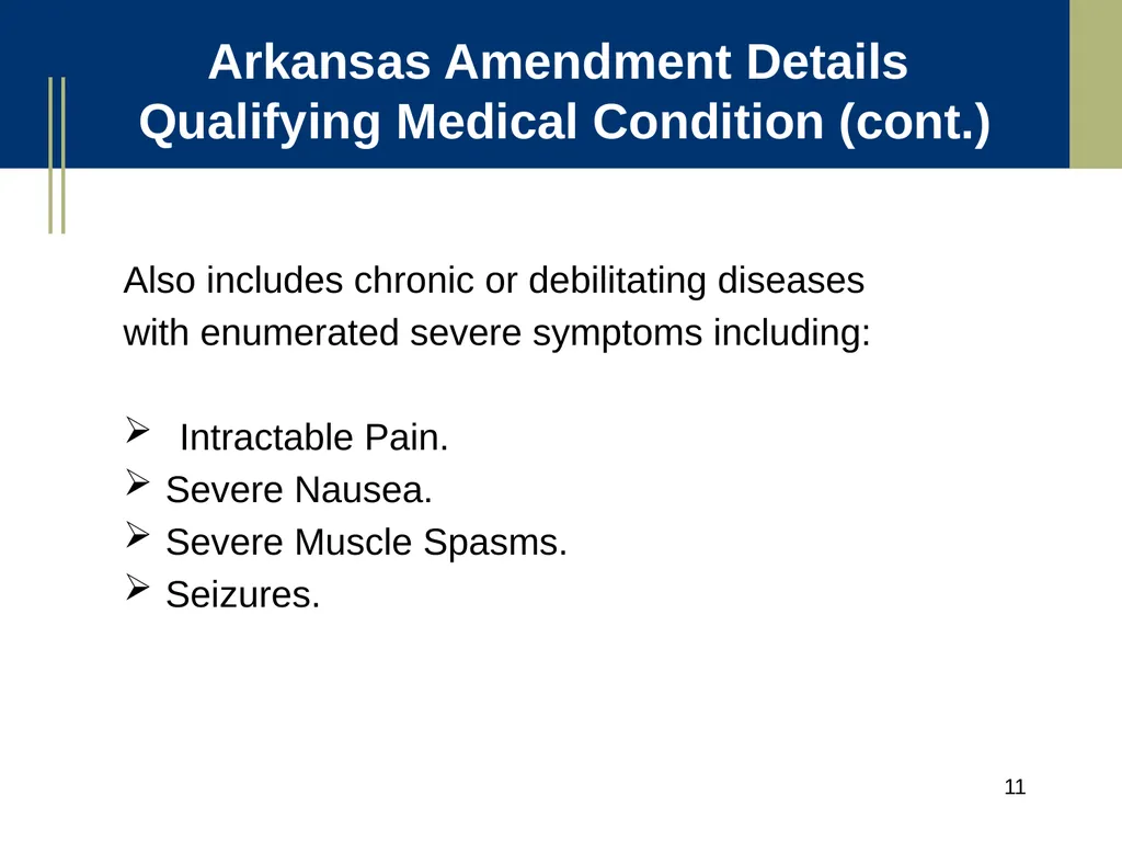 Medical Marijuana Update Workplace Issues/ Update - slide 11 of 54
