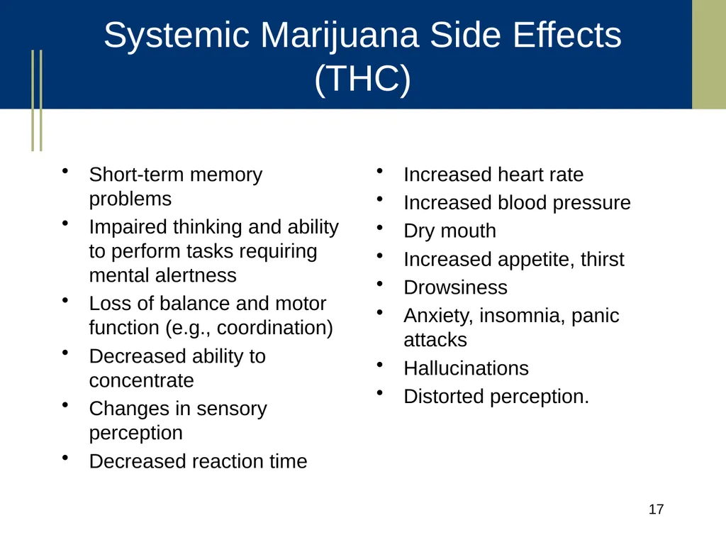 Medical Marijuana Update Workplace Issues/ Update - slide 17 of 54