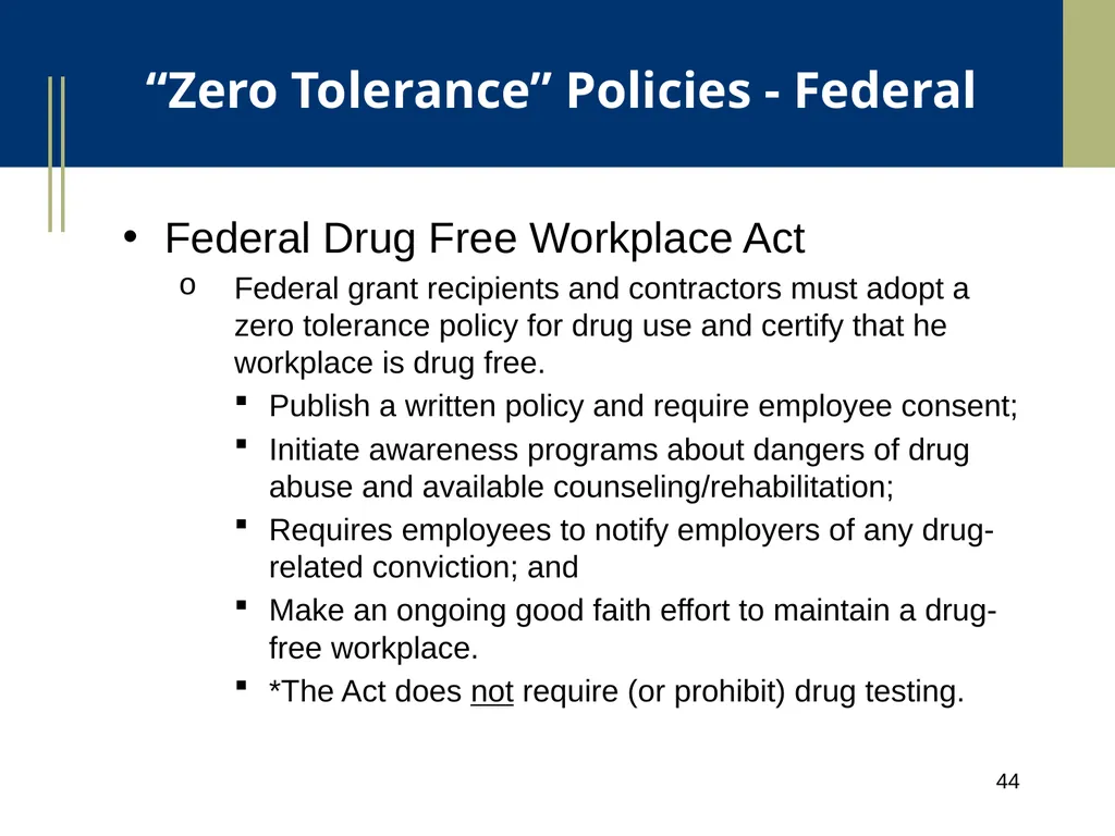 Medical Marijuana Update Workplace Issues/ Update - slide 44 of 54