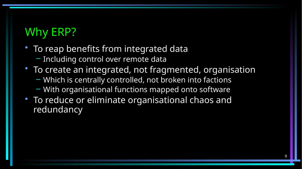 1 FB5003-2 Enterprise Resource Planning (ERP): - slide 9 of 67
