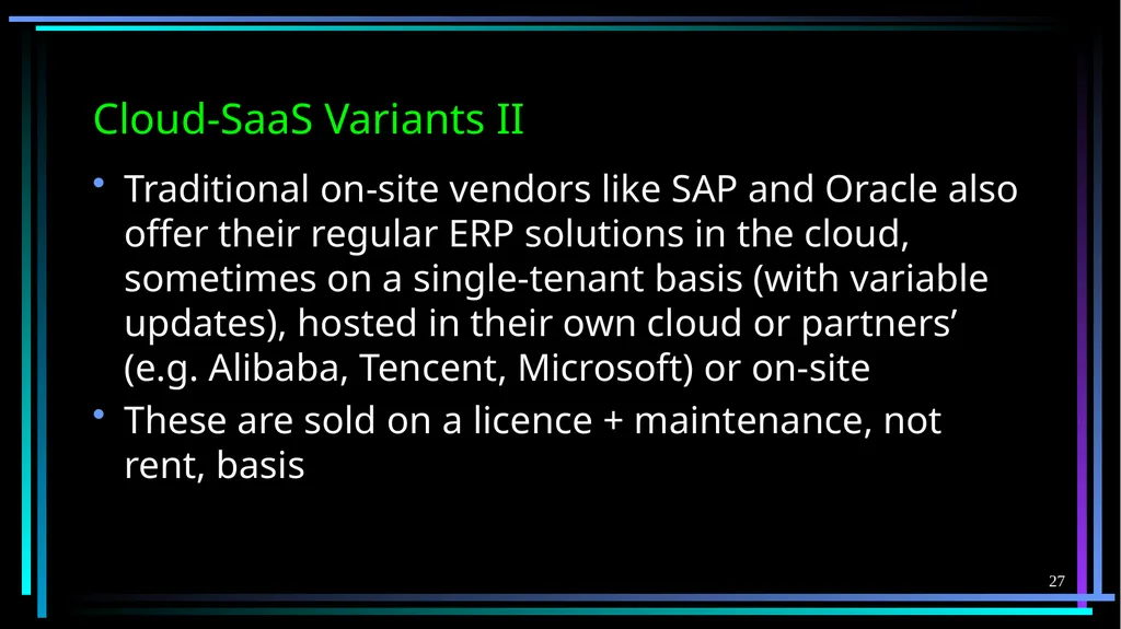 1 FB5003-2 Enterprise Resource Planning (ERP): - slide 27 of 67