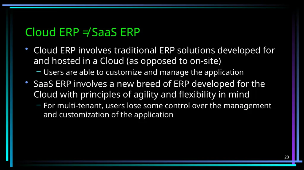 1 FB5003-2 Enterprise Resource Planning (ERP): - slide 28 of 67