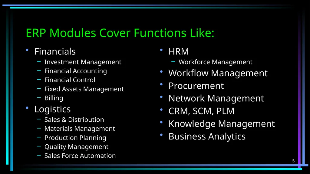 1 FB5003-2 Enterprise Resource Planning (ERP): - slide 5 of 67
