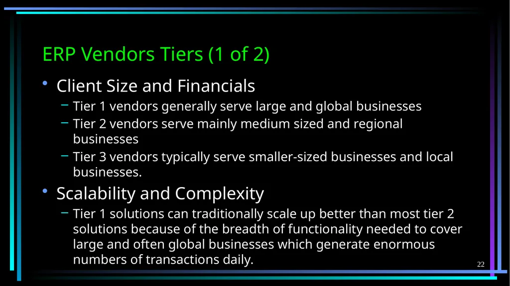 1 FB5003-2 Enterprise Resource Planning (ERP): - slide 22 of 67