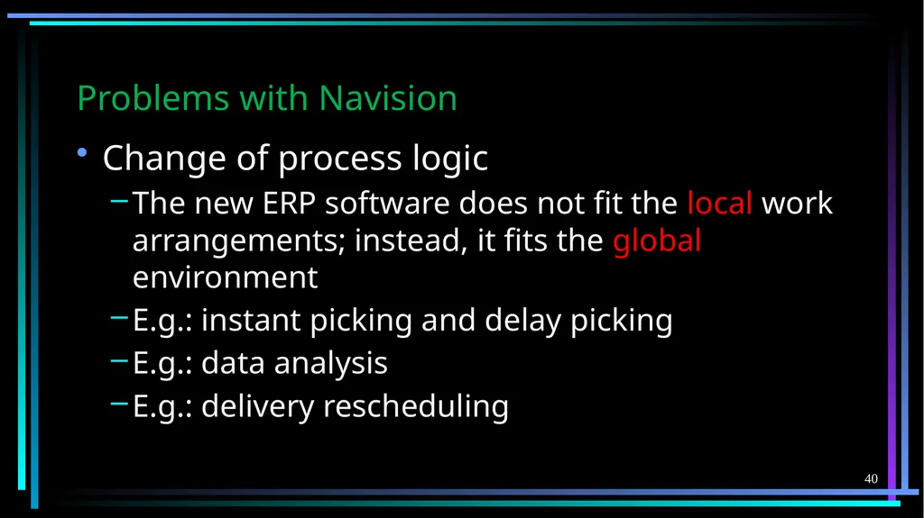 1 FB5003-2 Enterprise Resource Planning (ERP): - slide 40 of 67