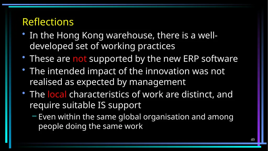 1 FB5003-2 Enterprise Resource Planning (ERP): - slide 49 of 67