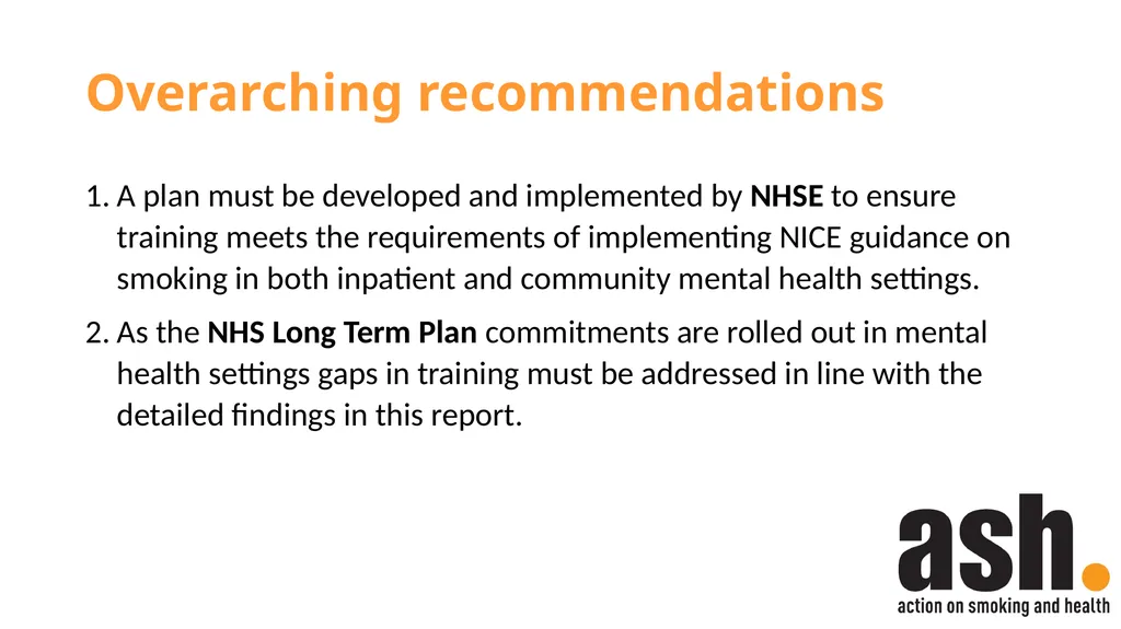 Smokefree Skills: Training needs of mental health - slide 6 of 21