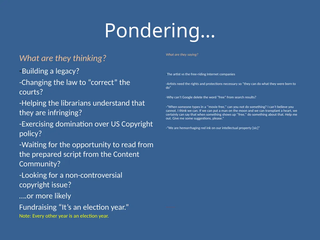 Copyright Law & Policy: Advocating for Libraries - slide 10 of 22