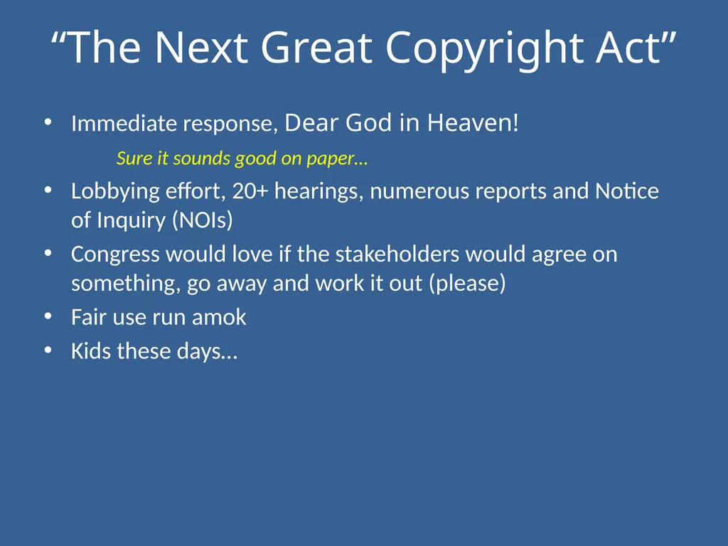 Copyright Law & Policy: Advocating for Libraries - slide 8 of 22