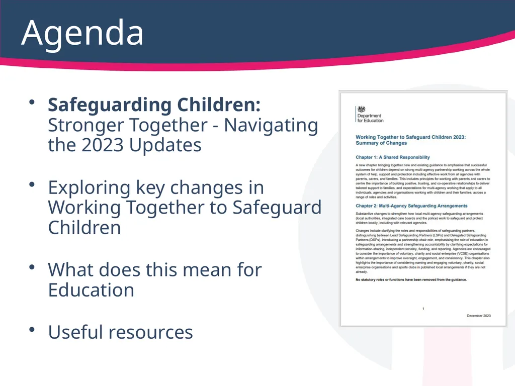 Safeguarding children, young people Working - slide 3 of 36