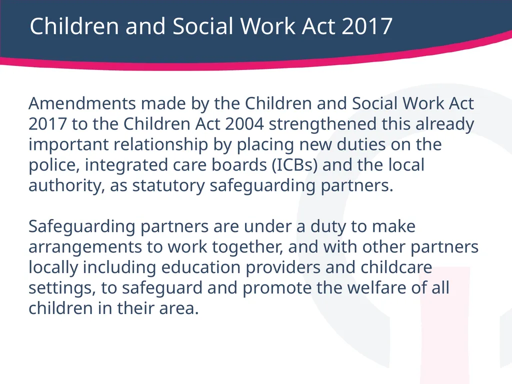 Safeguarding children, young people Working - slide 11 of 36