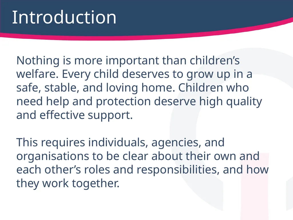 Safeguarding children, young people Working - slide 5 of 36