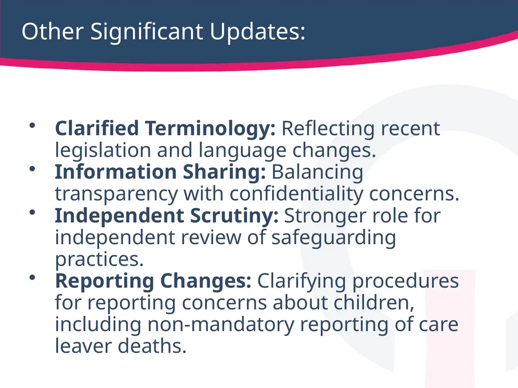 Safeguarding children, young people Working - slide 29 of 36