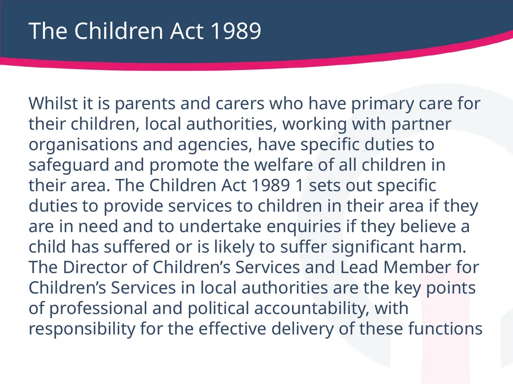 Safeguarding children, young people Working - slide 9 of 36