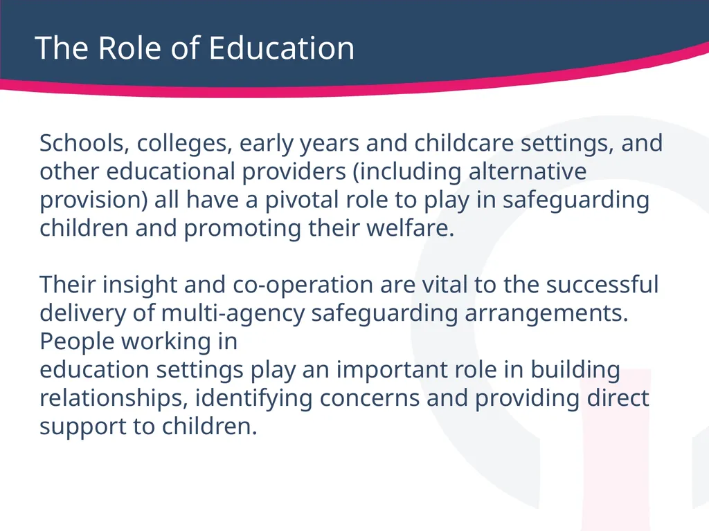 Safeguarding children, young people Working - slide 22 of 36