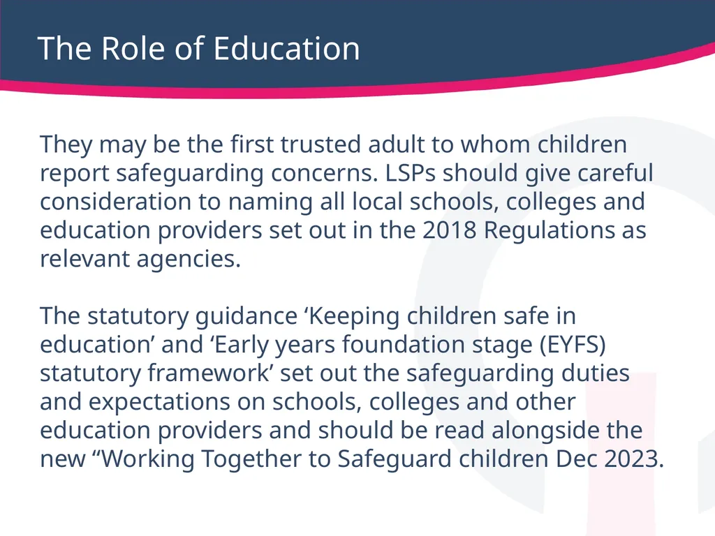 Safeguarding children, young people Working - slide 24 of 36
