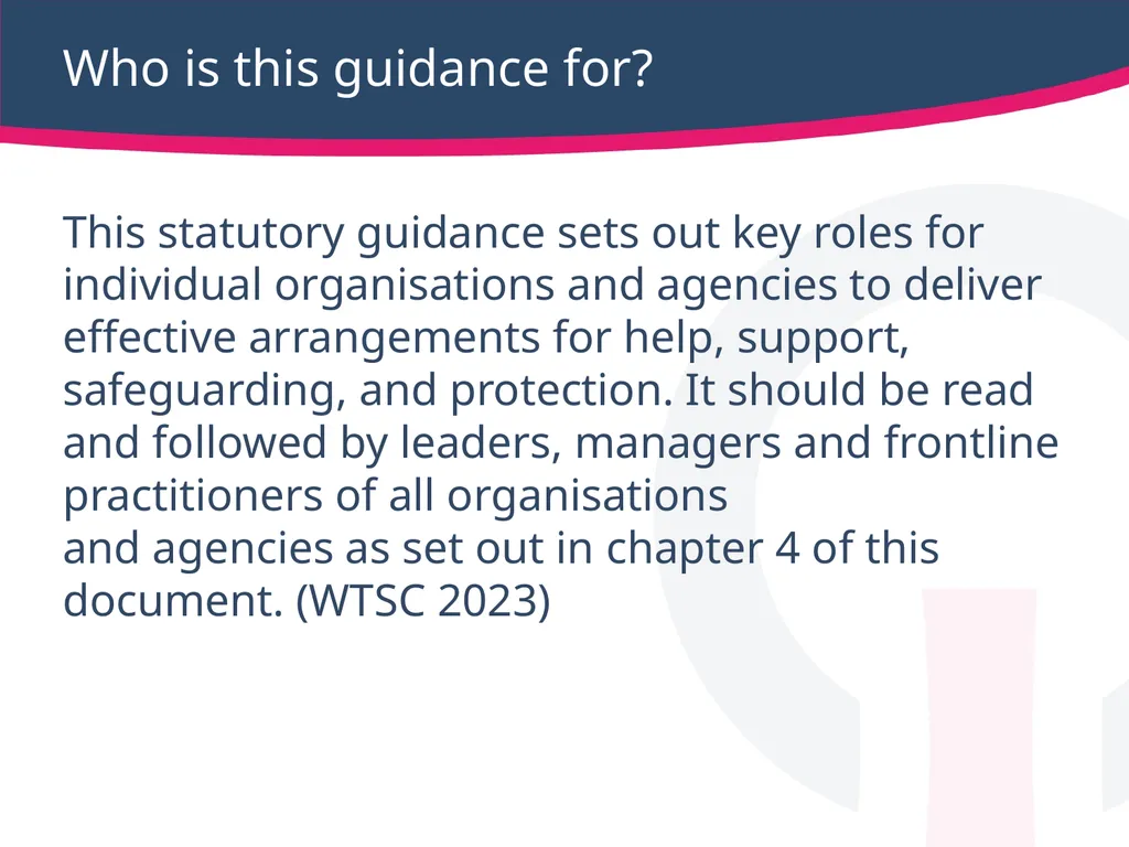 Safeguarding children, young people Working - slide 4 of 36