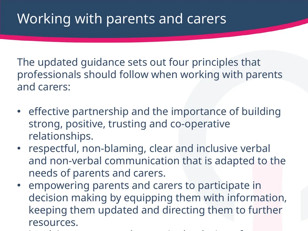 Safeguarding children, young people Working - slide 8 of 36