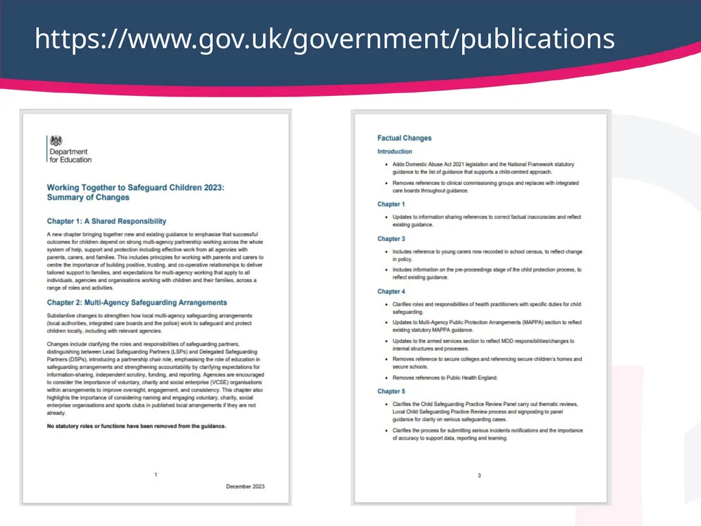 Safeguarding children, young people Working - slide 32 of 36