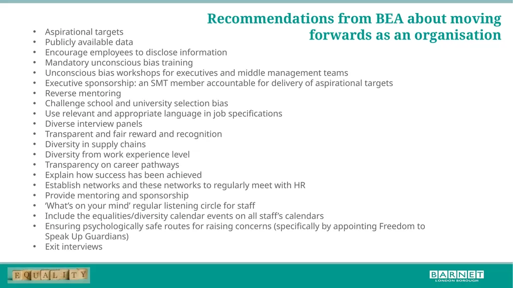 BLM workshop feedback; further steps for the - slide 12 of 17