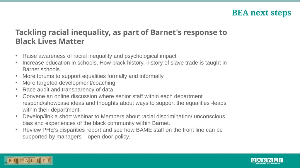 BLM workshop feedback; further steps for the - slide 15 of 17