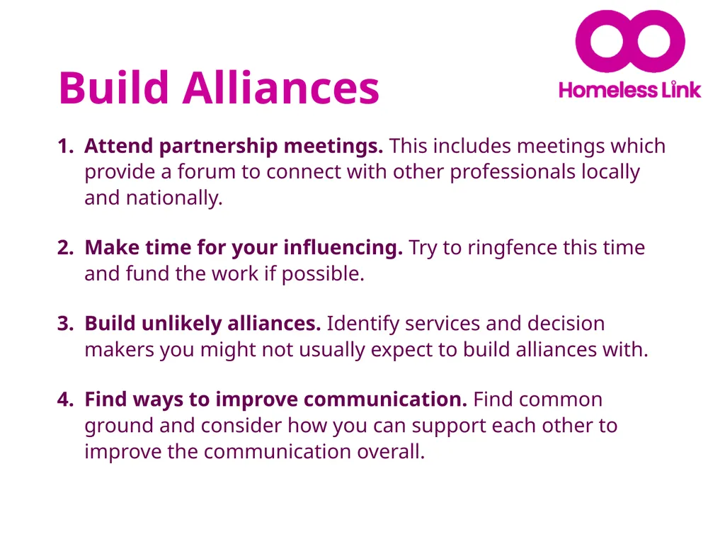 Tips from the frontline Influencing for Change Why - slide 10 of 14