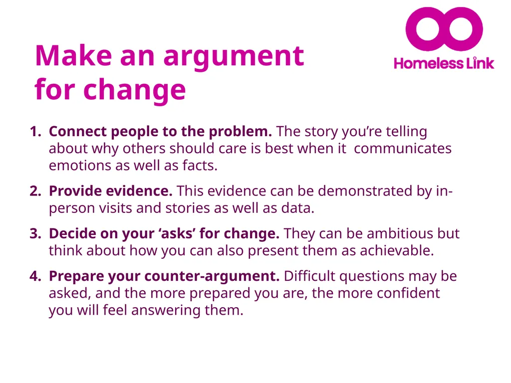 Tips from the frontline Influencing for Change Why - slide 7 of 14