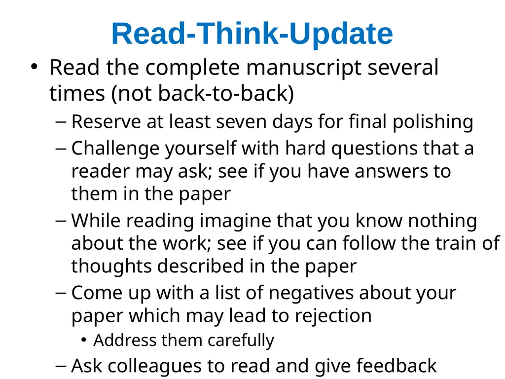 How Not to Get Your Paper Rejected Mainak - slide 10 of 13