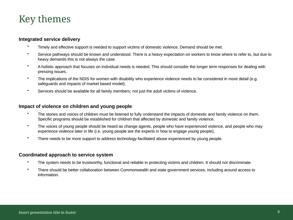 Hobart Consultation Summary Fourth Action Plan of - slide 6 of 10