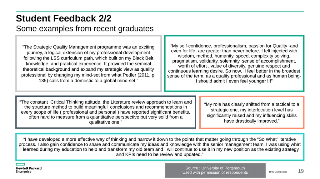 CQI Conference Wider horizons developing, - slide 19 of 21