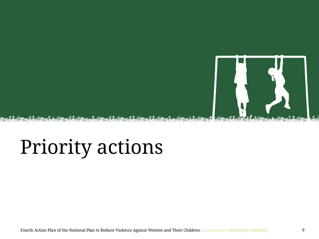 Darwin Consultation Summary Fourth Action Plan of - slide 9 of 11