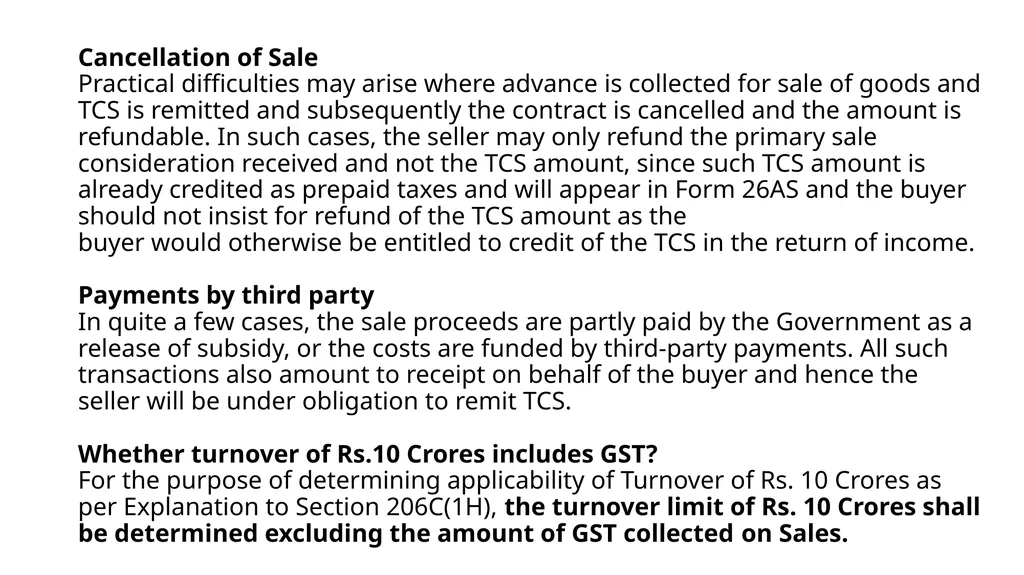 Recent changes in Tax Deducted at Source and Tax - slide 61 of 66