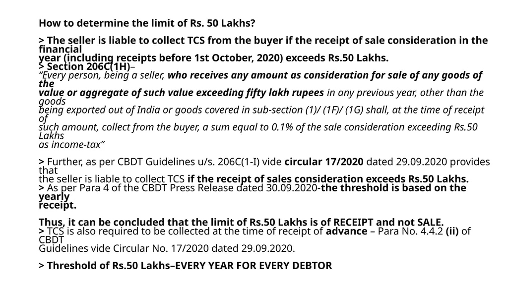 Recent changes in Tax Deducted at Source and Tax - slide 62 of 66