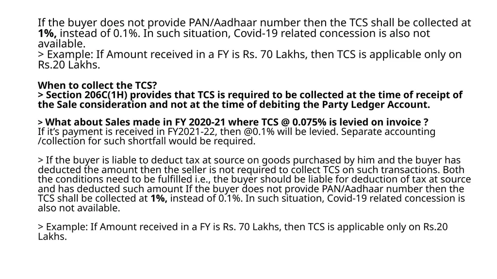 Recent changes in Tax Deducted at Source and Tax - slide 57 of 66