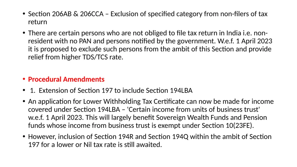 Recent changes in Tax Deducted at Source and Tax - slide 13 of 66