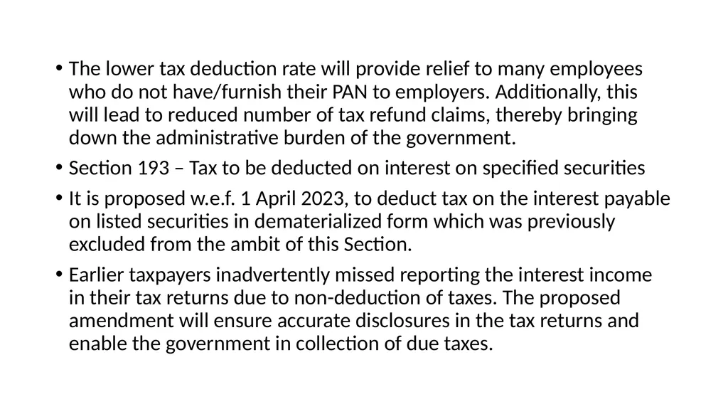 Recent changes in Tax Deducted at Source and Tax - slide 9 of 66