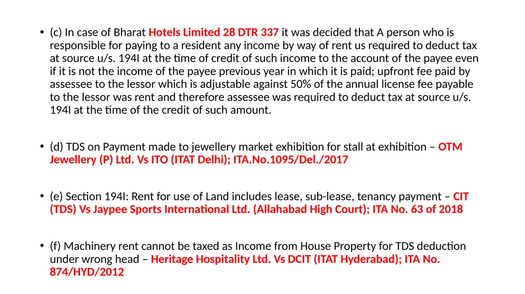 Recent changes in Tax Deducted at Source and Tax - slide 31 of 66