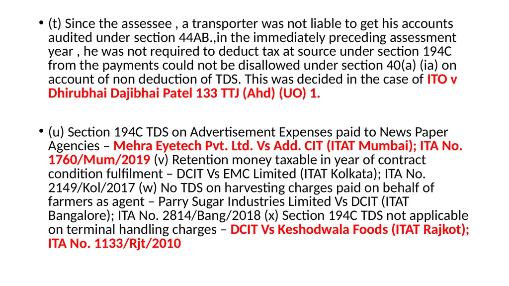 Recent changes in Tax Deducted at Source and Tax - slide 27 of 66