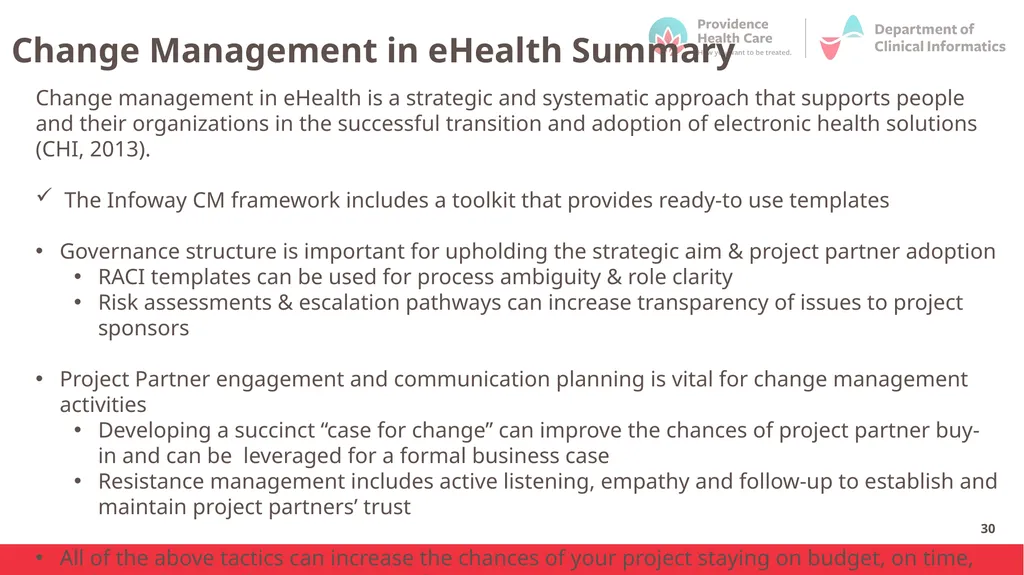 Introduction to Change Management October 2023 - slide 30 of 32