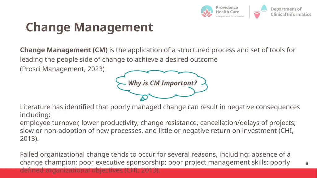 Introduction to Change Management October 2023 - slide 6 of 32