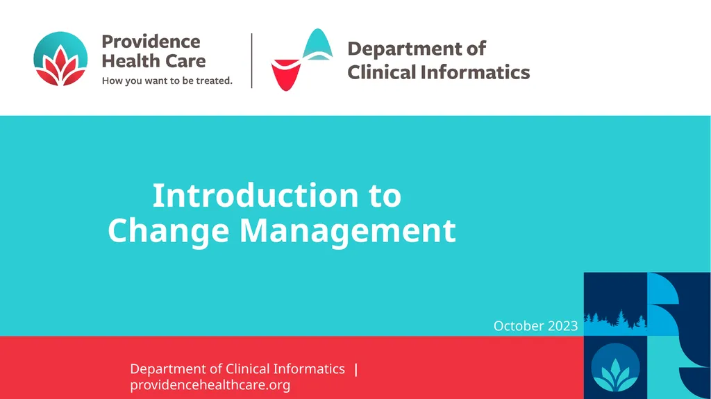 Introduction to Change Management October 2023