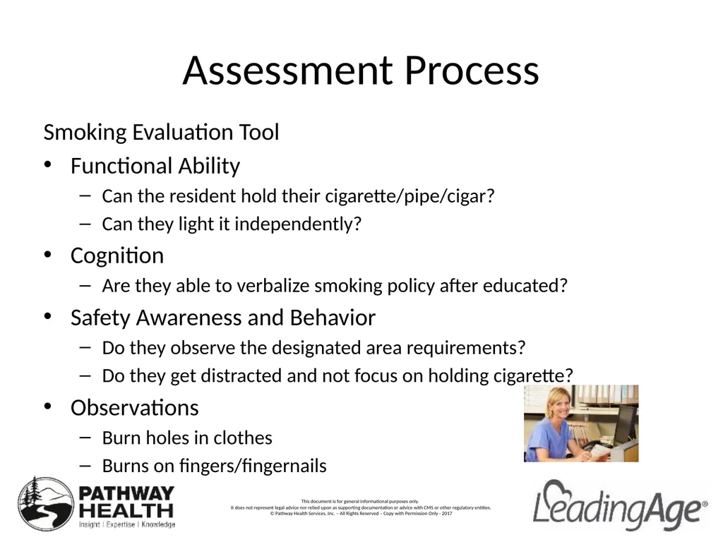 Smoking OBJECTIVES Participants will: Review the - slide 17 of 29