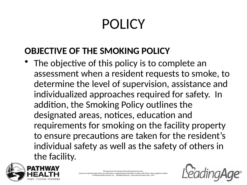 Smoking OBJECTIVES Participants will: Review the - slide 11 of 29