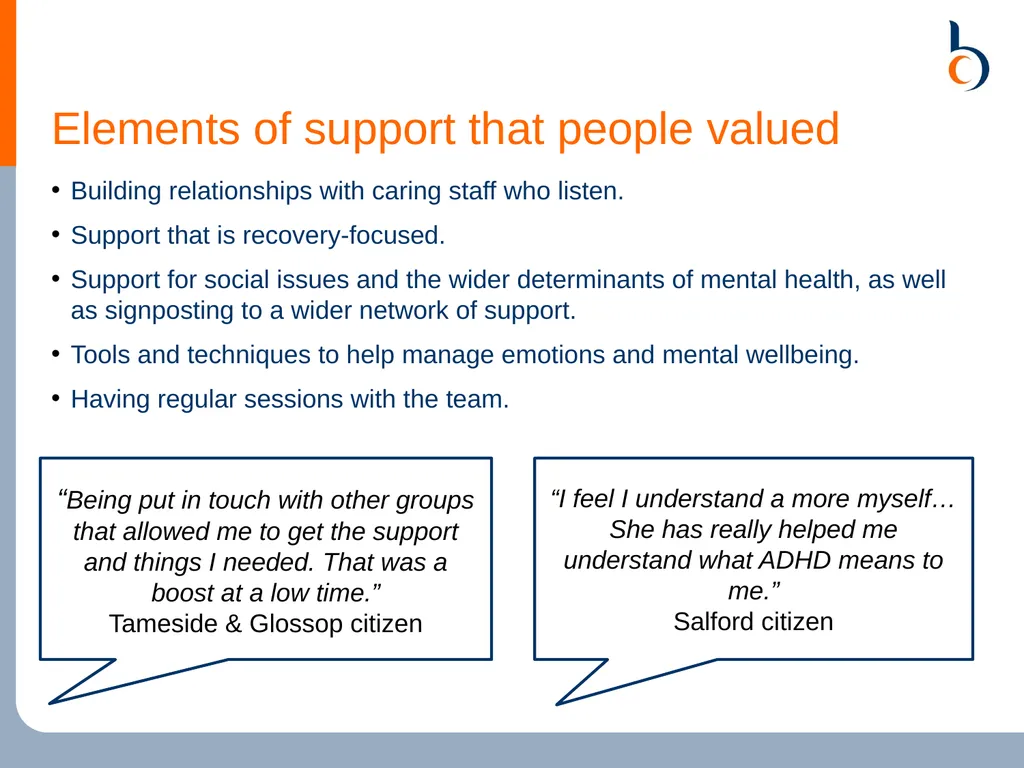 Living Well Evaluation Greater Manchester - slide 8 of 15